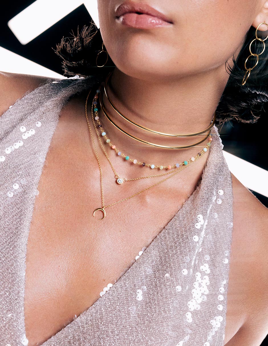 Collar Spark de plata 18 K 4