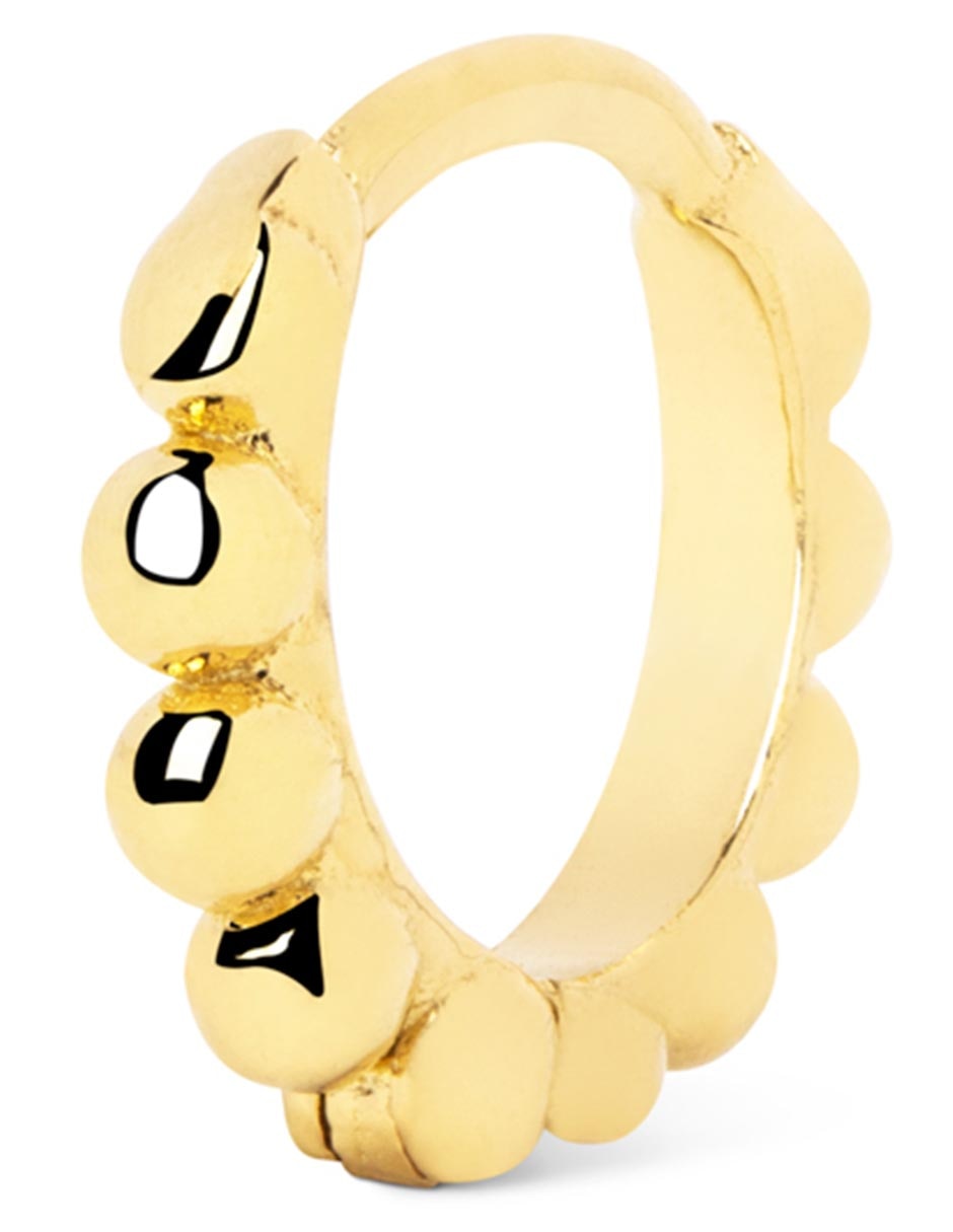 Aros Pebbles de plata P 925 con acabado baño de oro