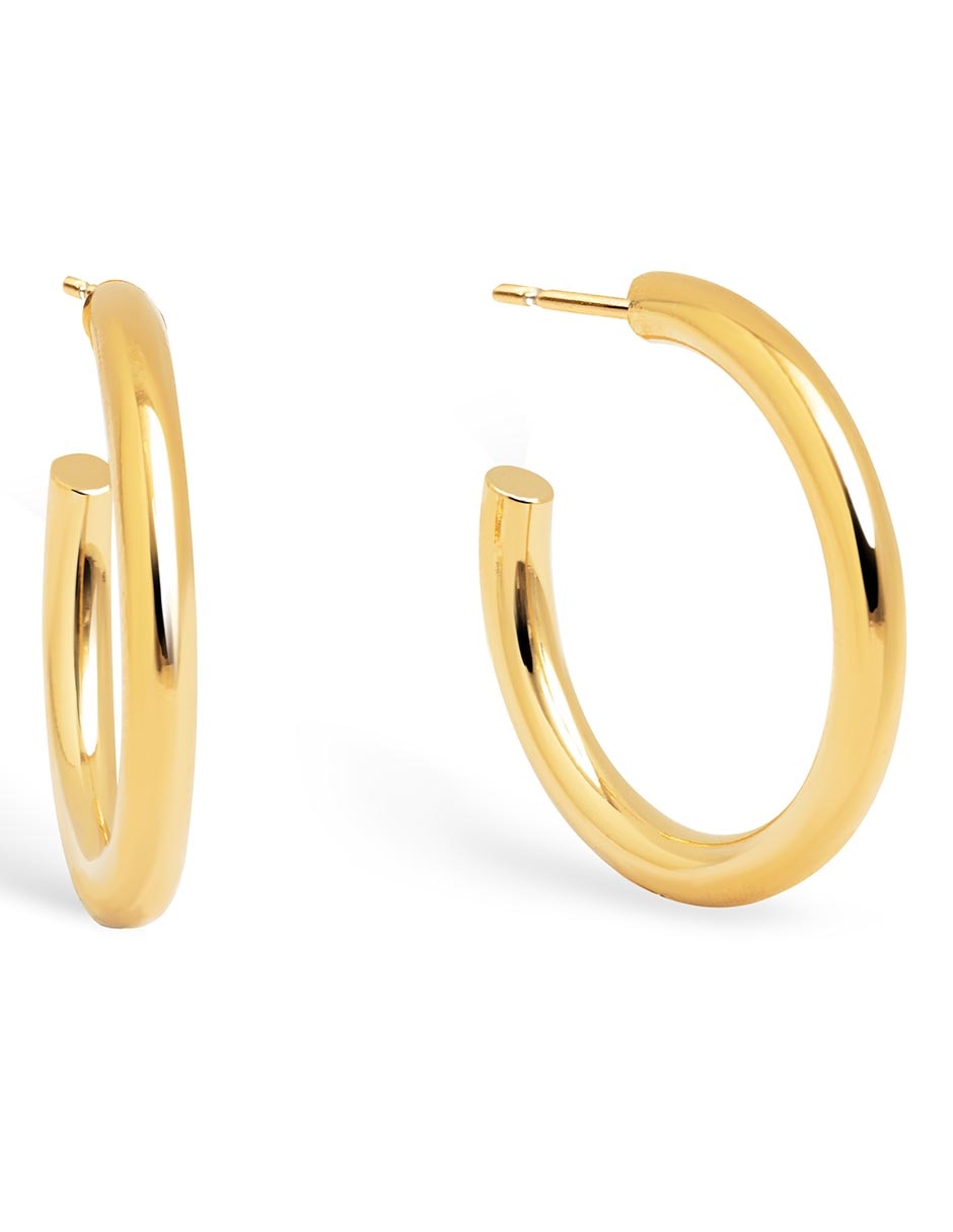 Aros Nairobi con acabado baño de oro 18 K