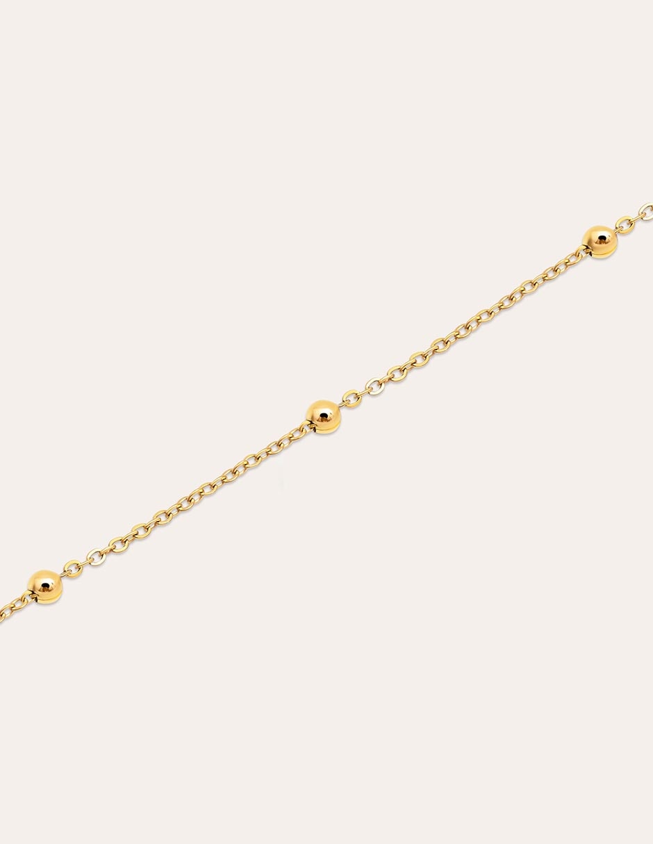 Pulsera de plata 18 k Dots Colors Enamel con acabado baño de oro 2
