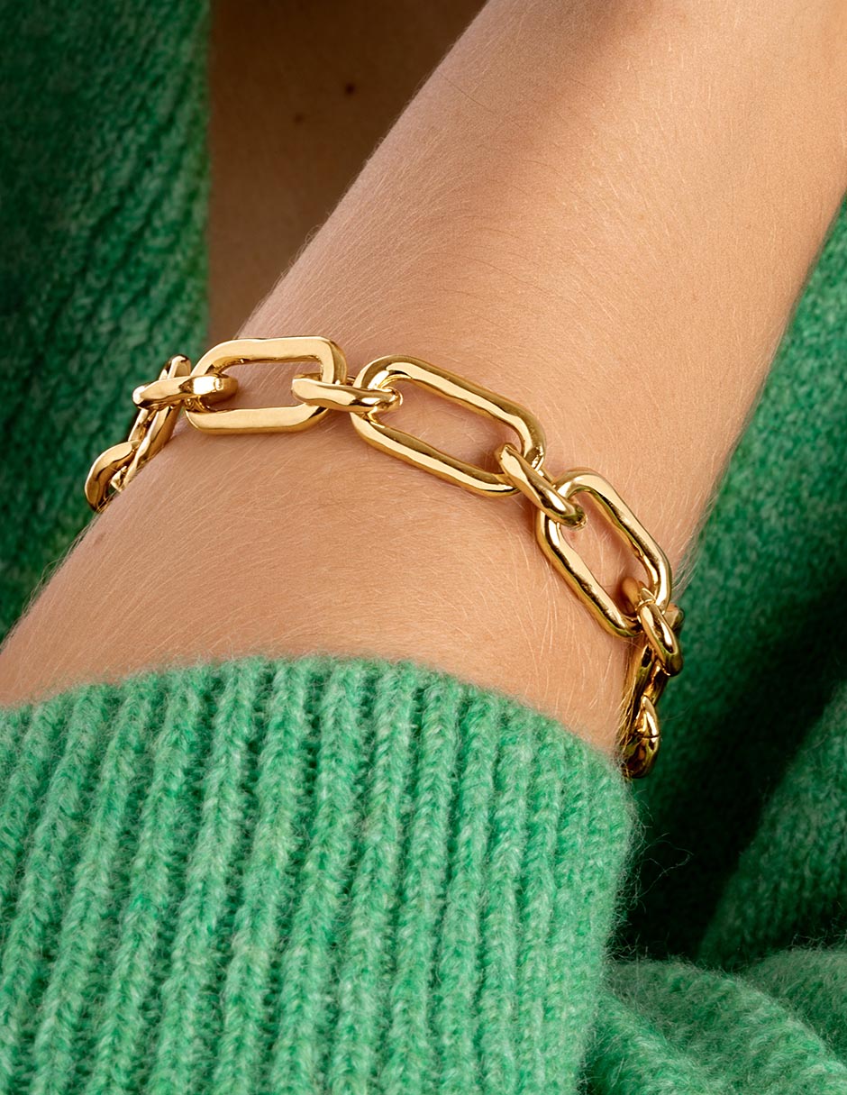 Pulsera baño de oro 18 k Zambia 6