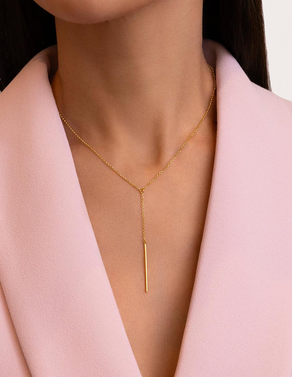 Collar Stick de plata 18 K 3