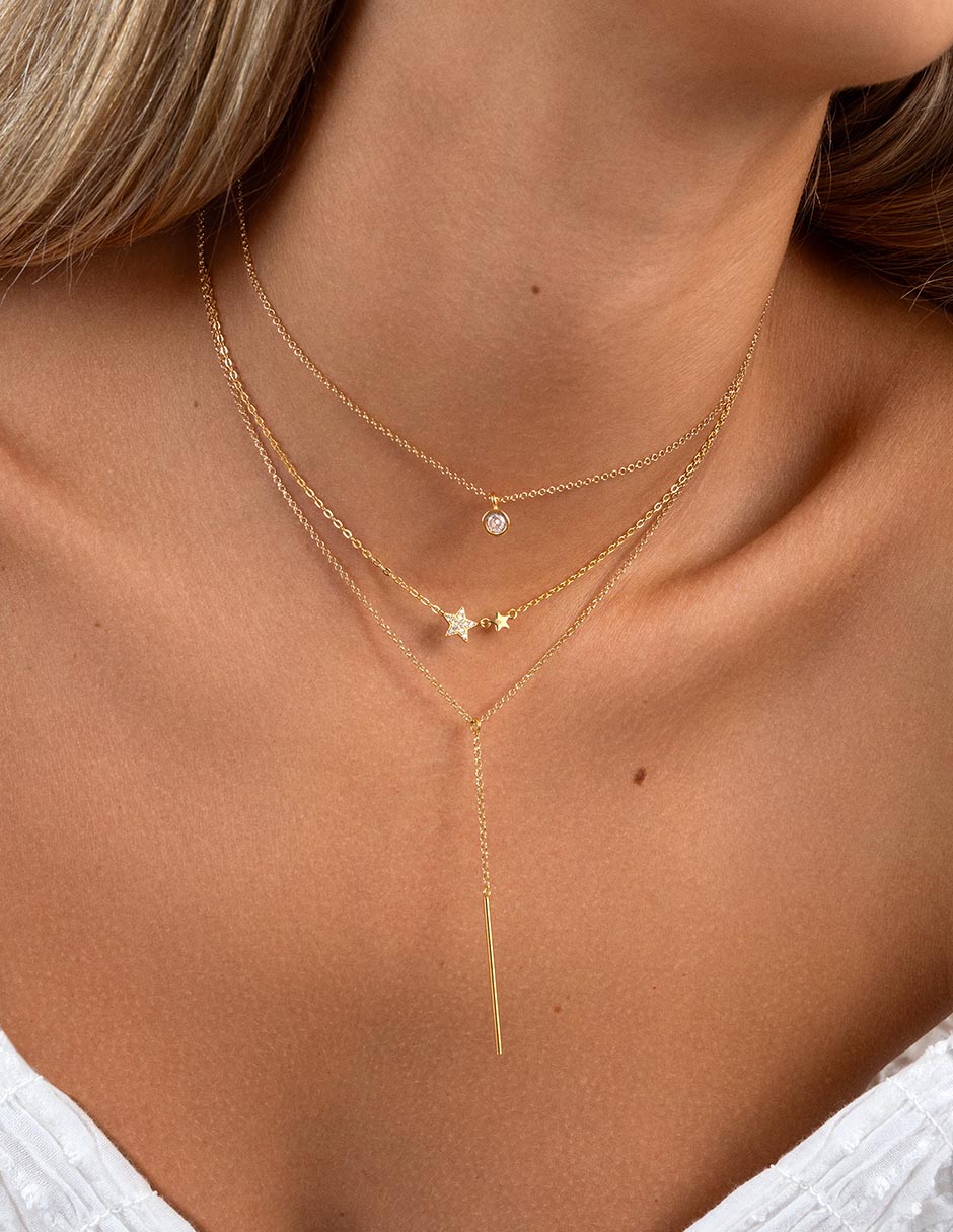 Collar Stick de plata 18 K 5