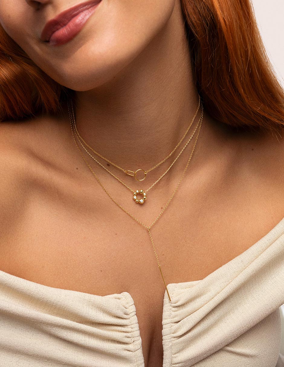 Collar Stick de plata 18 K 6