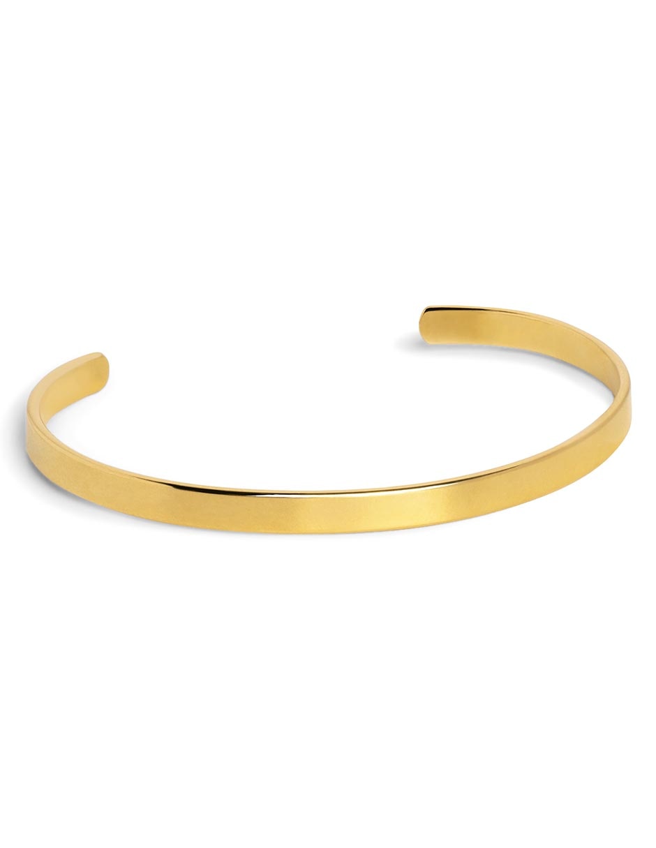 Pulsera 18 k Plate con acabado baño de oro