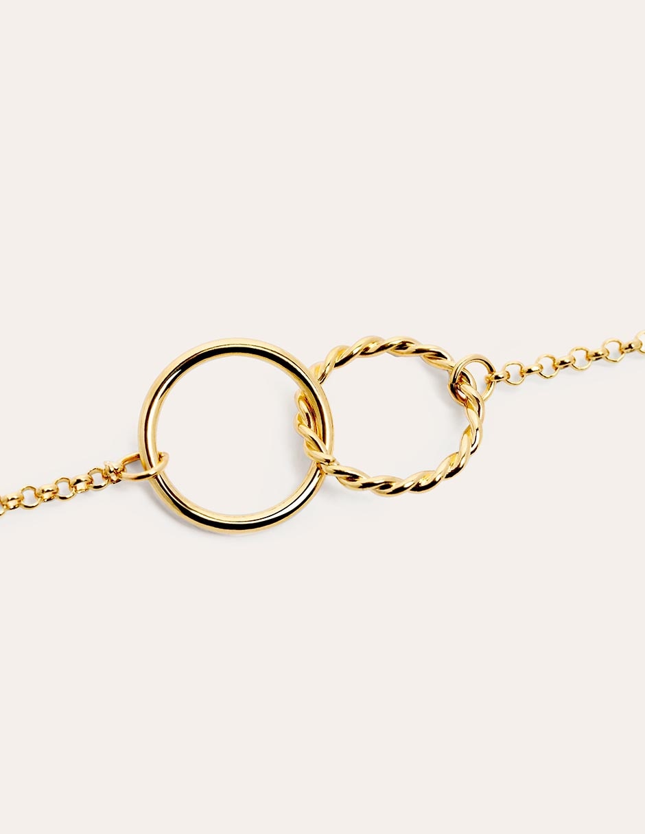 Pulsera baño de oro 18 k Dos Aros 2