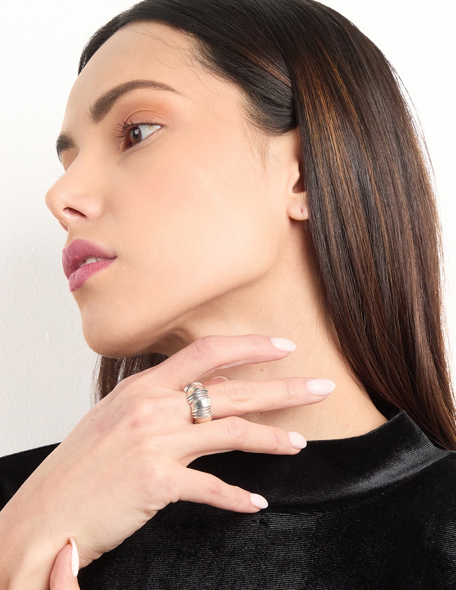 Anillo Torzal P 925 de plata brillante 7