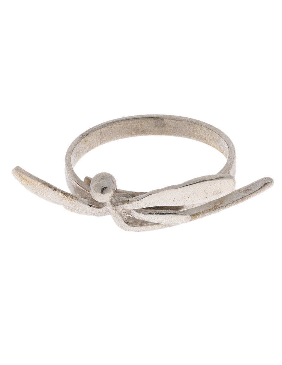 Anillo de libélula Naturaleza P 925 de plata brillante
