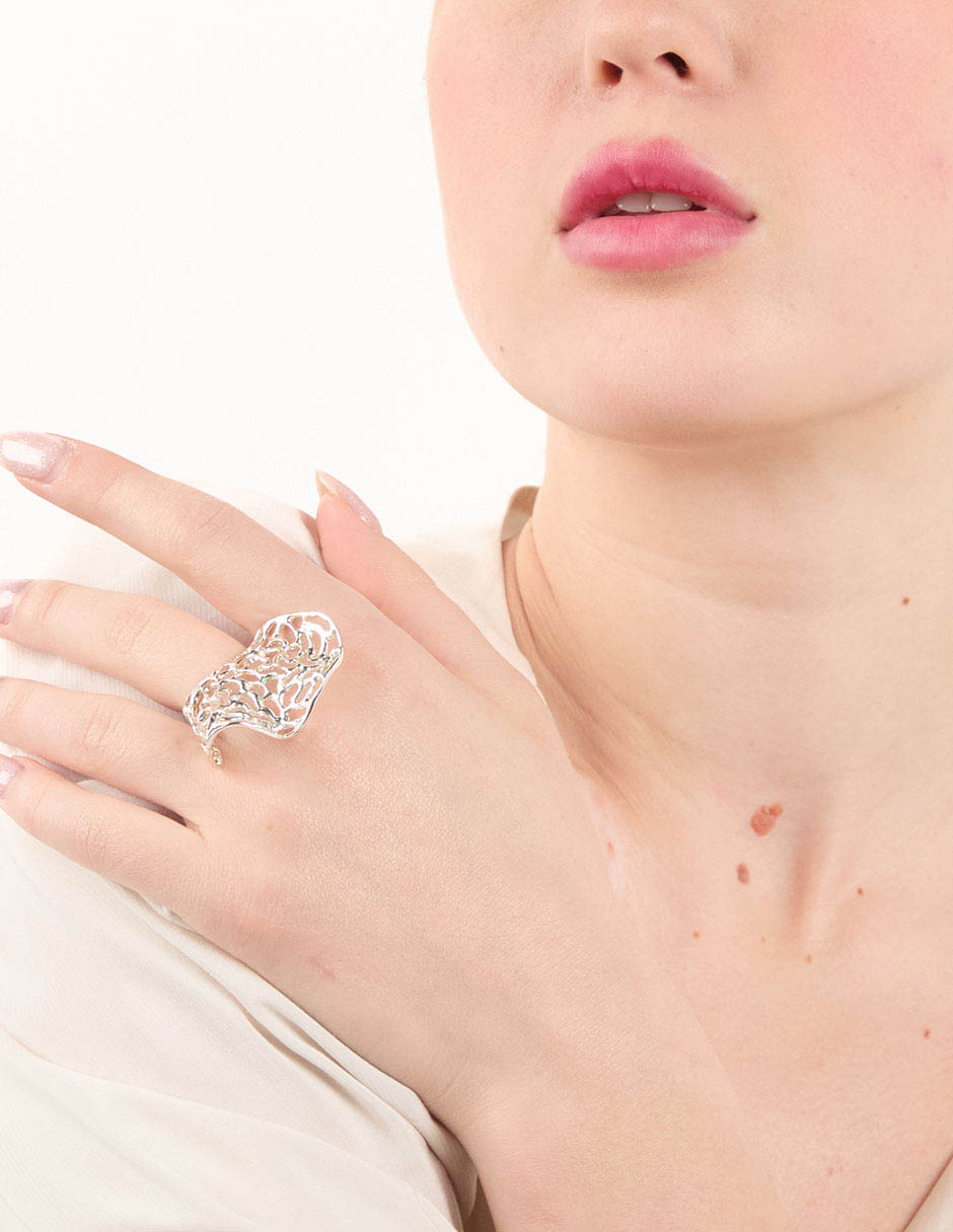 Anillo Arrecife P 925 de plata brillante 4