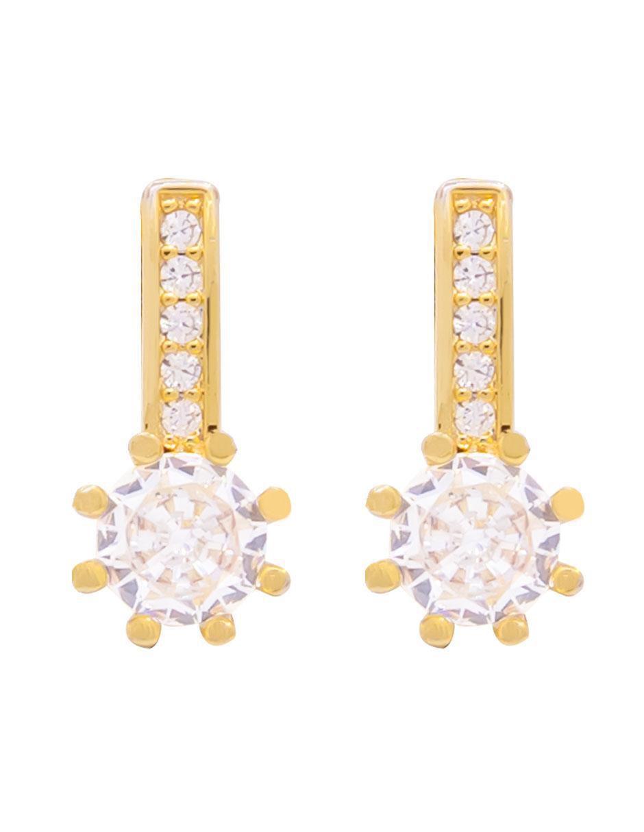 Aretes cuadrados con acabado pavé zirconia