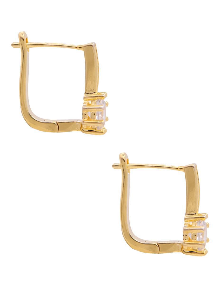 Aretes cuadrados con acabado pavé zirconia 3