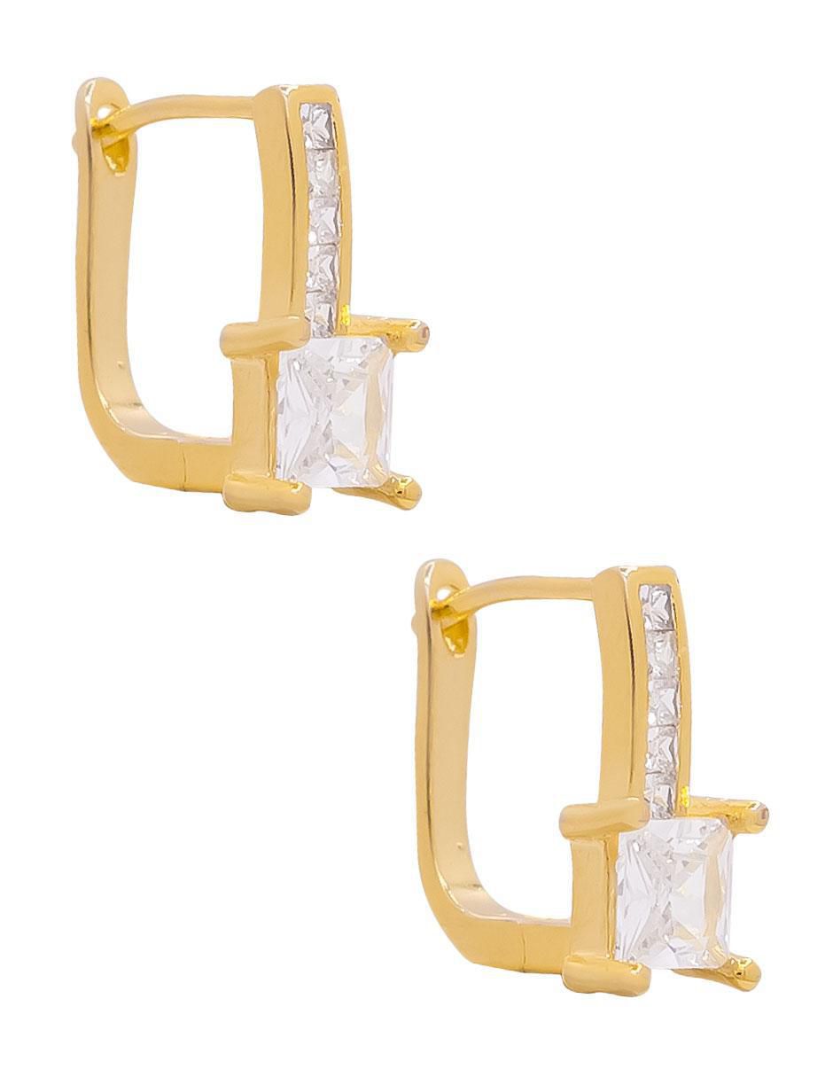 Aretes cuadrados con acabado pavé zirconia 3