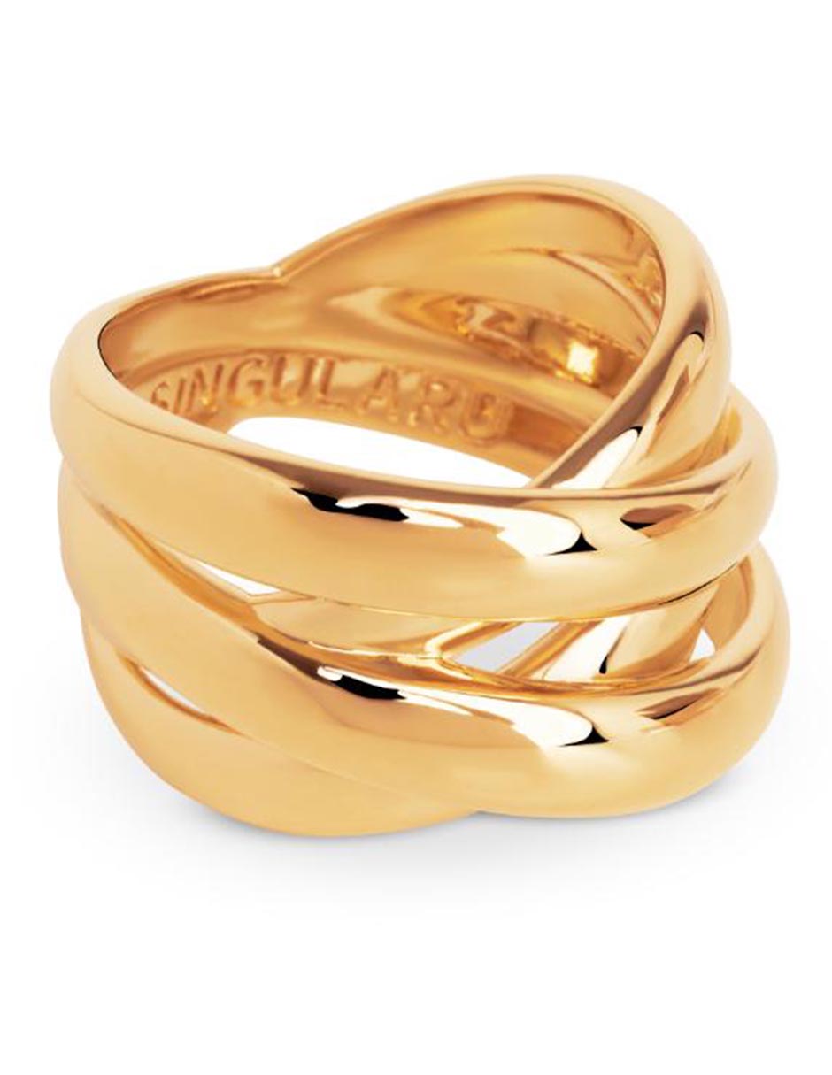 Anillo Continuidad con acabado baño de oro 18 k