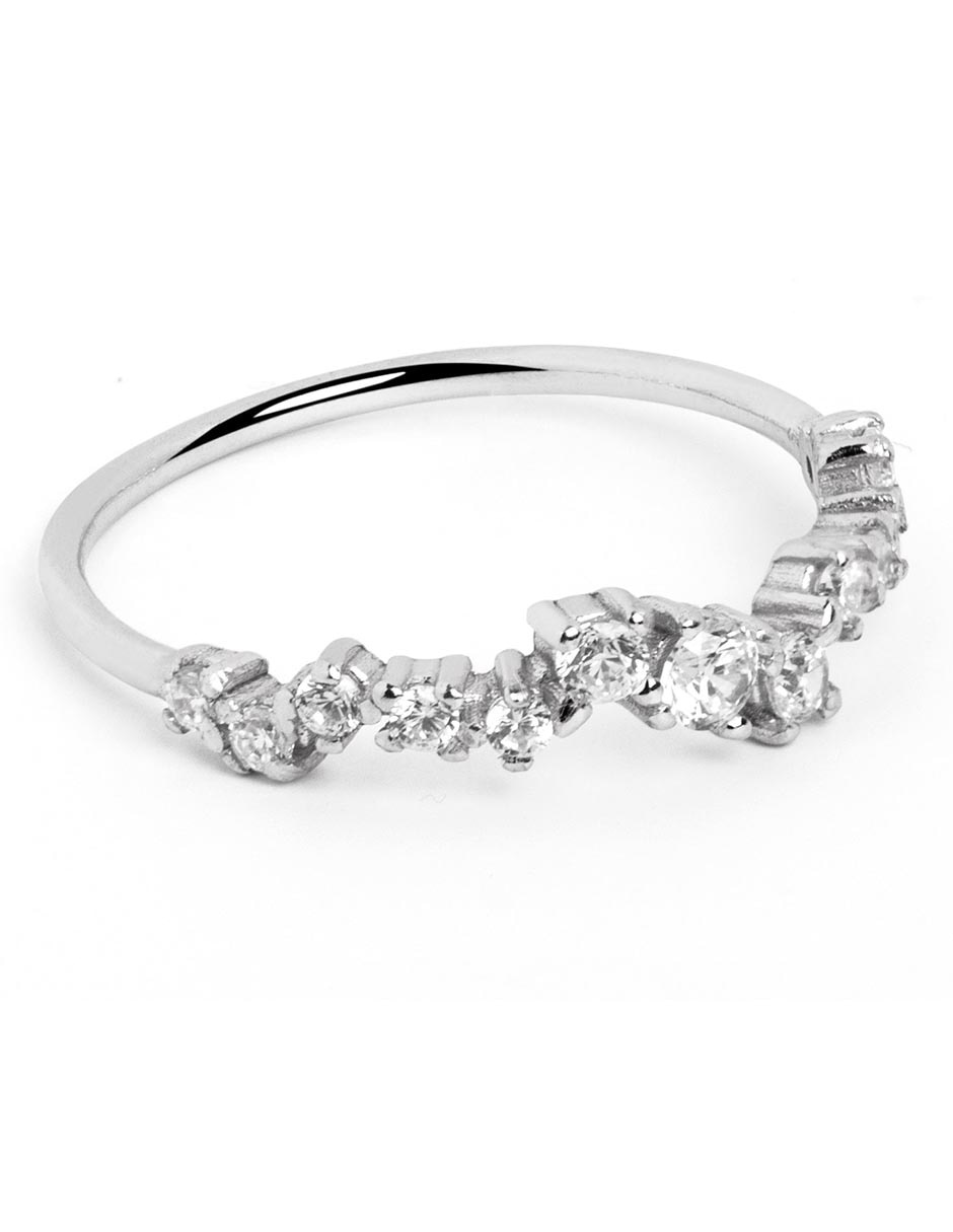 Anillo Cleo Colors de plata circonita