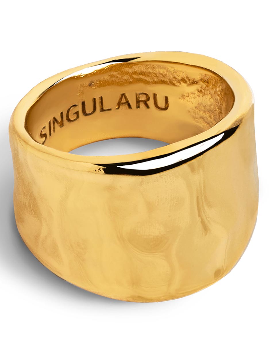 Anillo My Ocean con acabado baño de oro 18 k