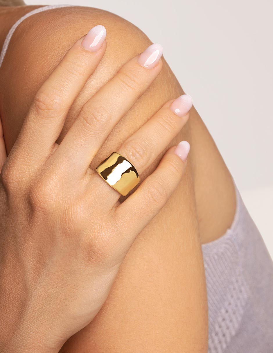 Anillo My Ocean con acabado baño de oro 18 k 3