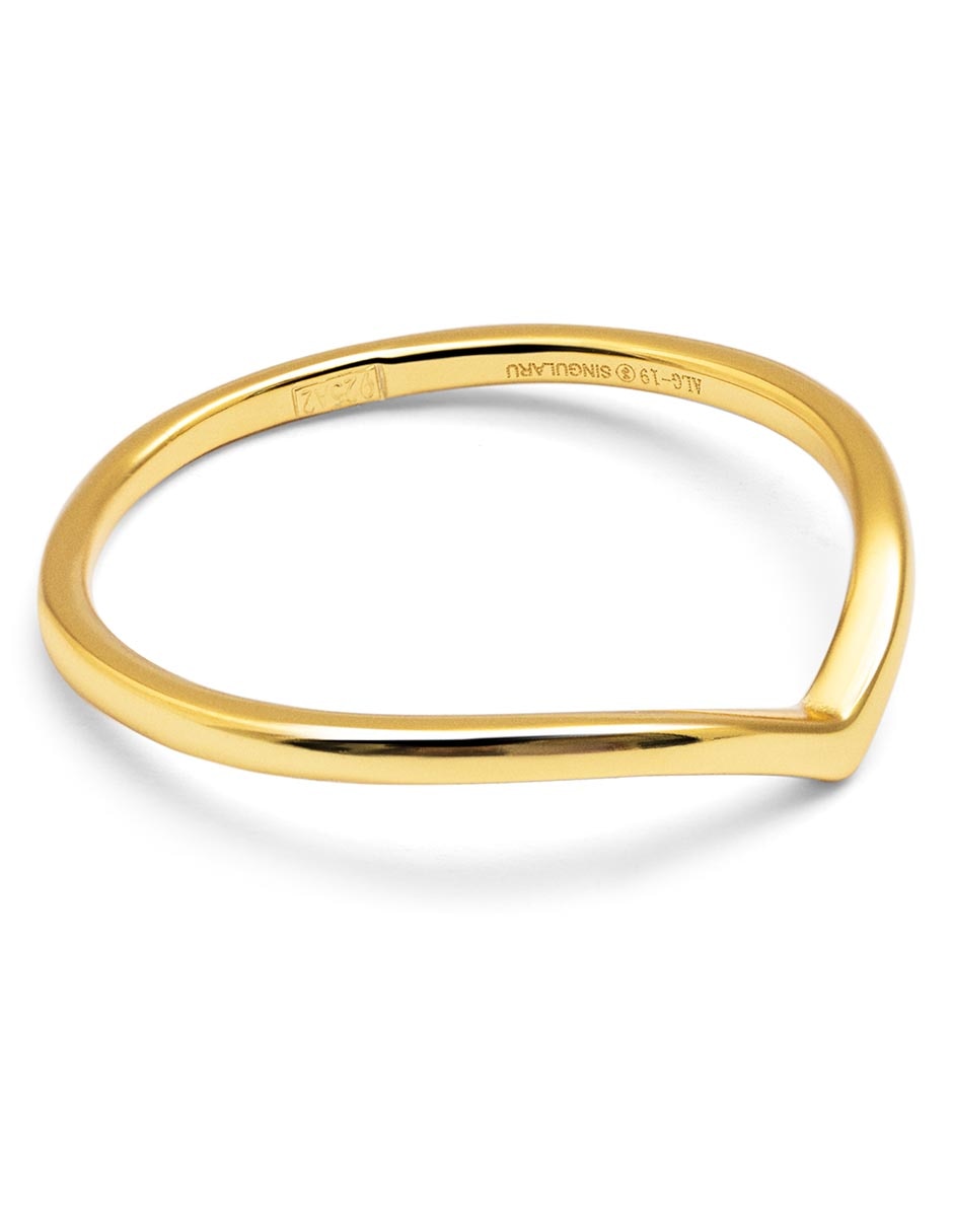 Anillo Peak de plata P 925 con acabado baño de oro