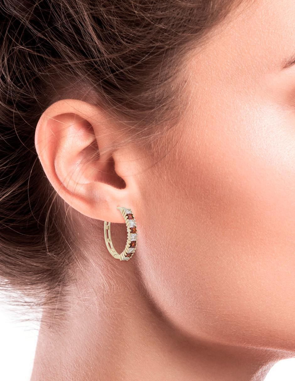 Arracadas de rana con acabado pavé zirconia 3
