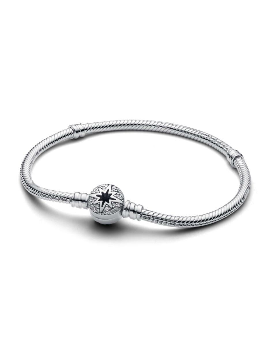 Brazalete de plata P 950 con acabado pulido