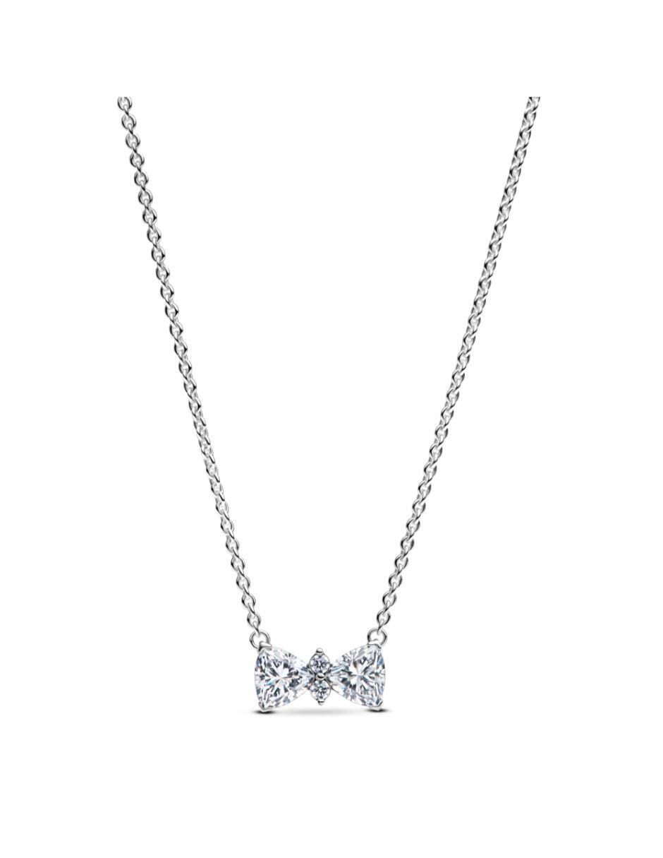 Collar de moño de plata P 925