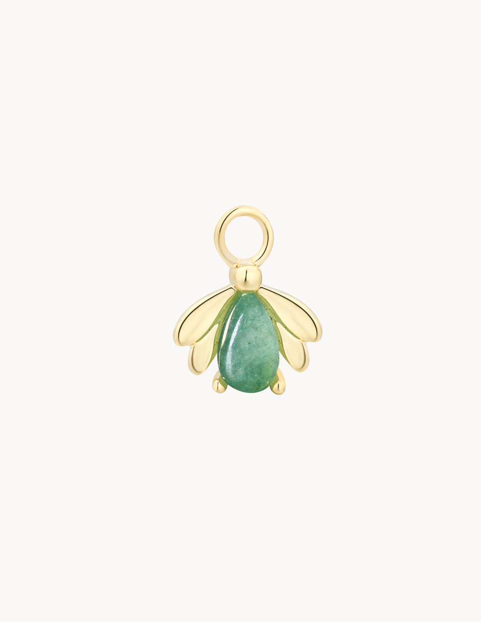 Charm ovalada fir fantasia 18 K