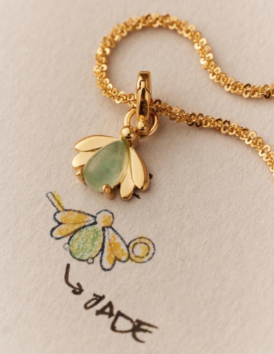 Charm ovalada fir fantasia 18 K 3