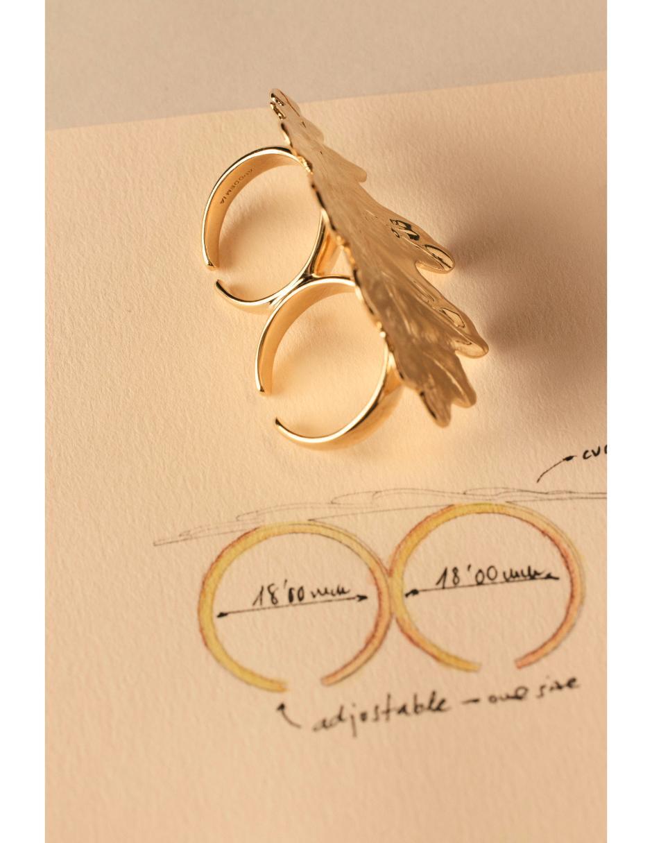 Anillo Into con acabado baño de oro 18 k 4