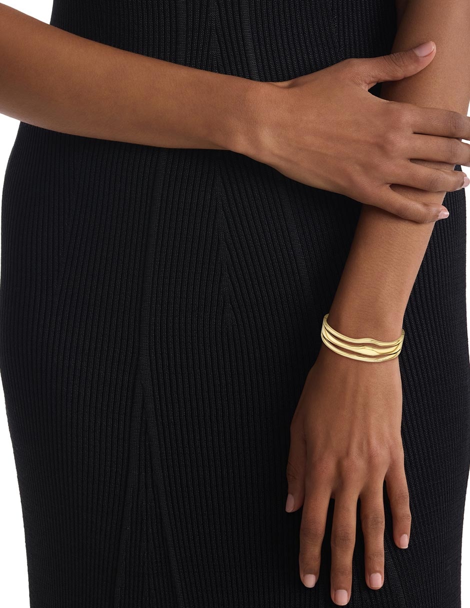 Brazalete Wavy con acabado brillante 3