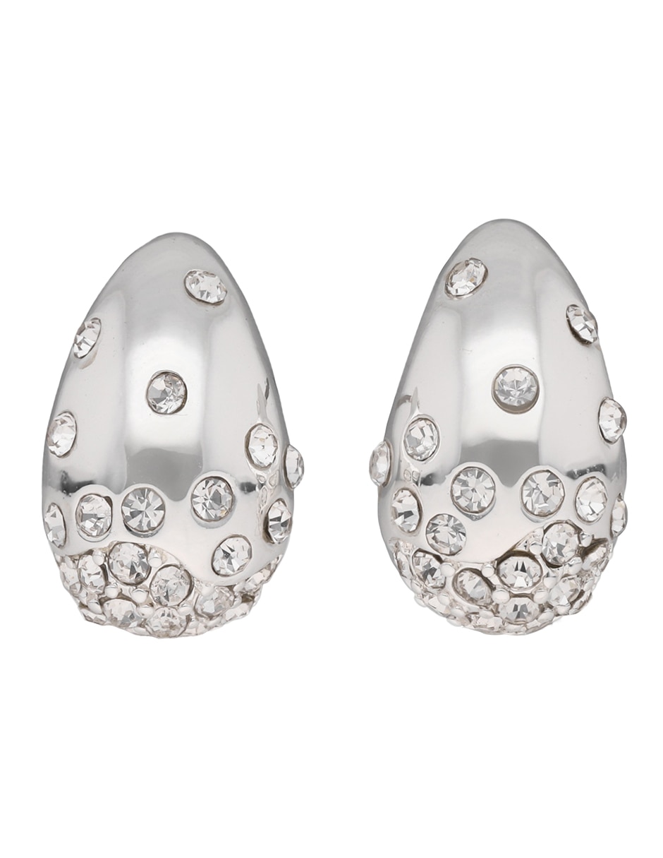 Aretes de gota Pave Nuggets con acabado brillante cristal Aretes de gota Pave Nuggets con acabado brillante cristal