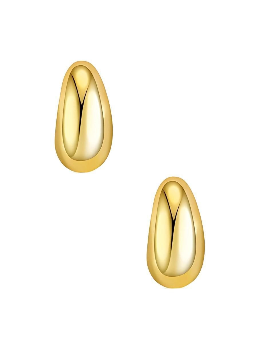 Aretes de gota con acabado chapa de oro 4