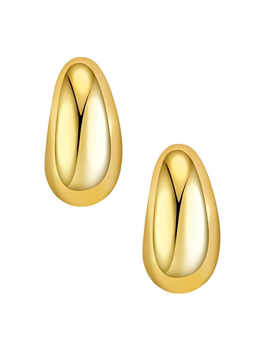 Aretes de gota Gota con acabado chapa de oro 3