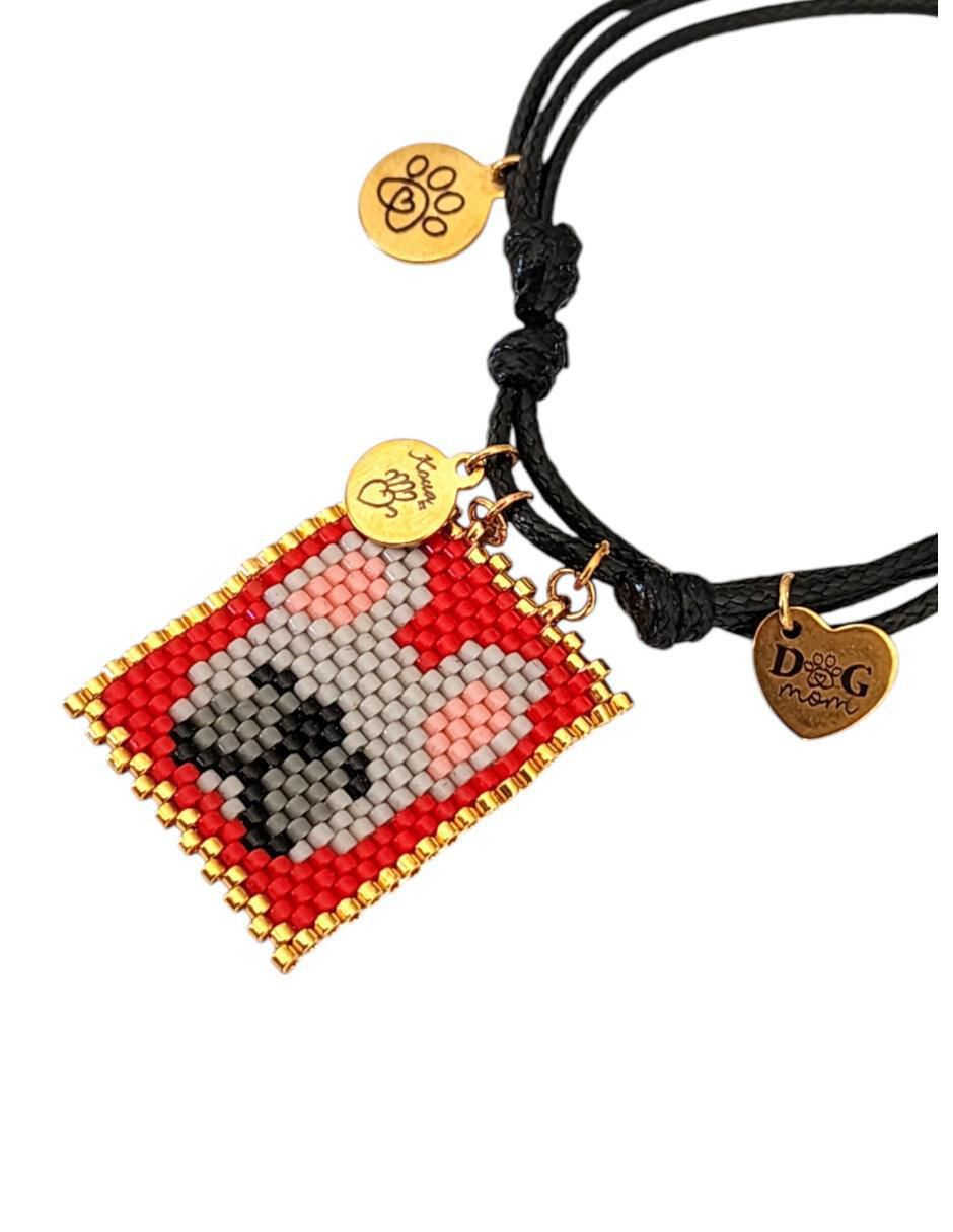 Pulsera koua itz "de" cuerda sin kilataje sin familia o colección "con acabado" pavé