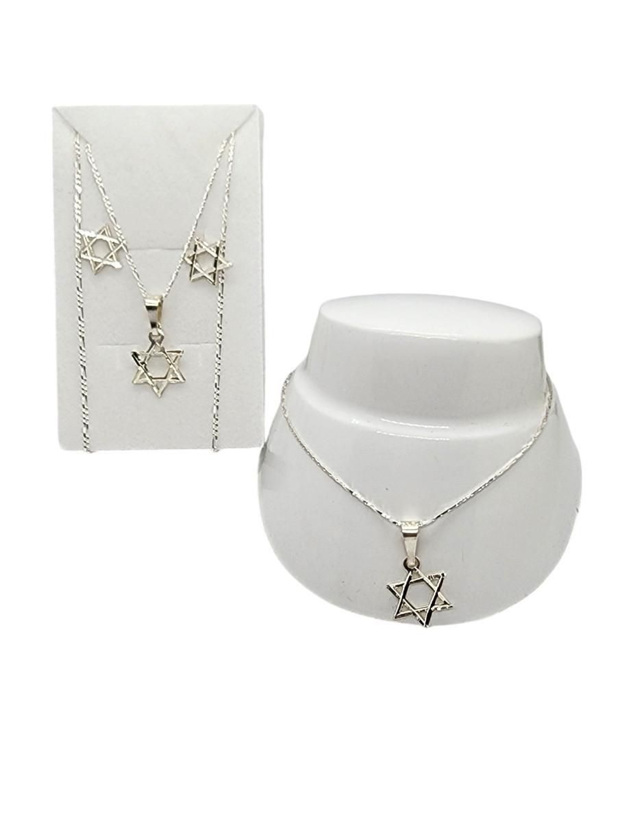 Aretes, collar y pulsera de estrella de plata P925 4