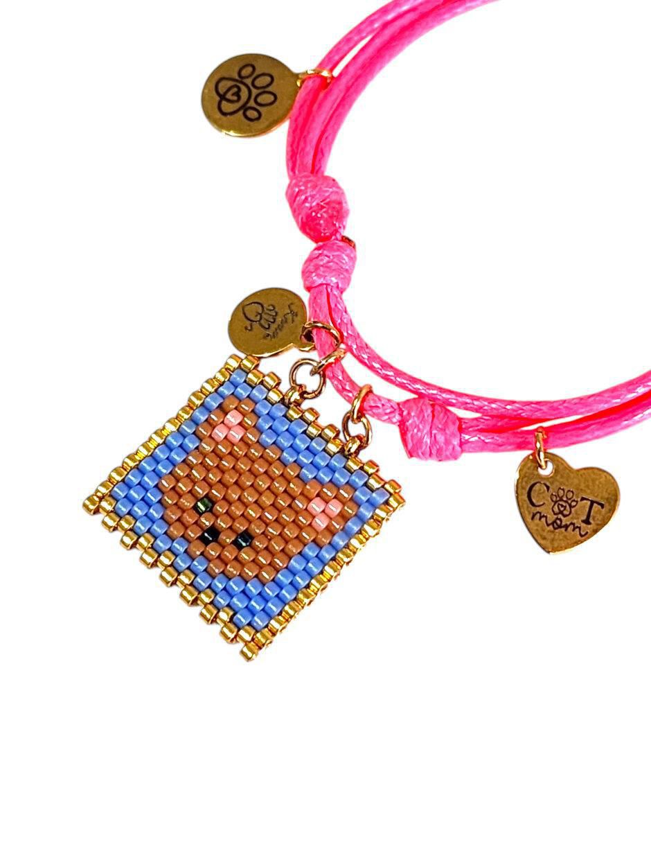 Pulsera koua itz "de" cuerda sin kilataje sin familia o colección "con acabado" pavé