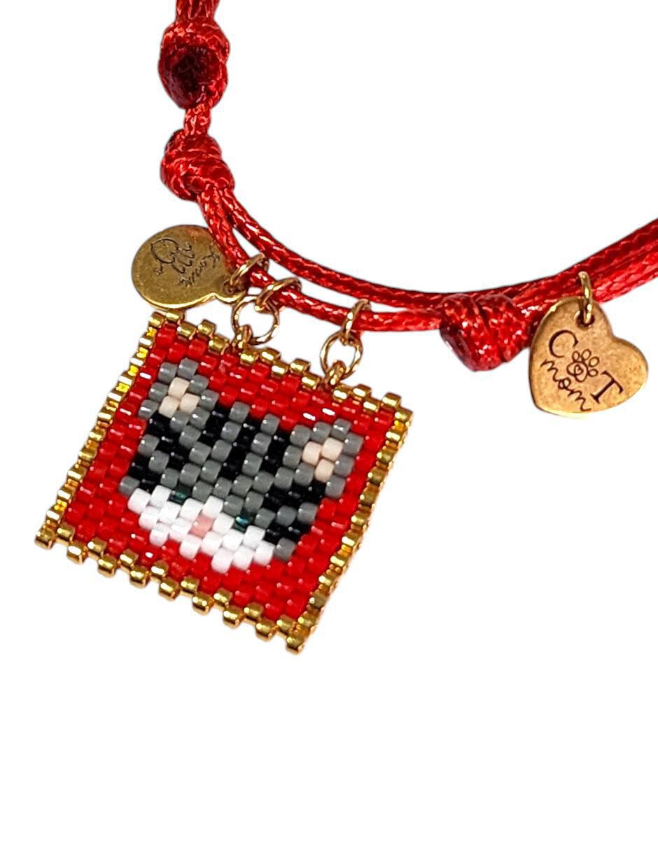 Pulsera koua itz "de" cuerda sin kilataje sin familia o colección "con acabado" pavé