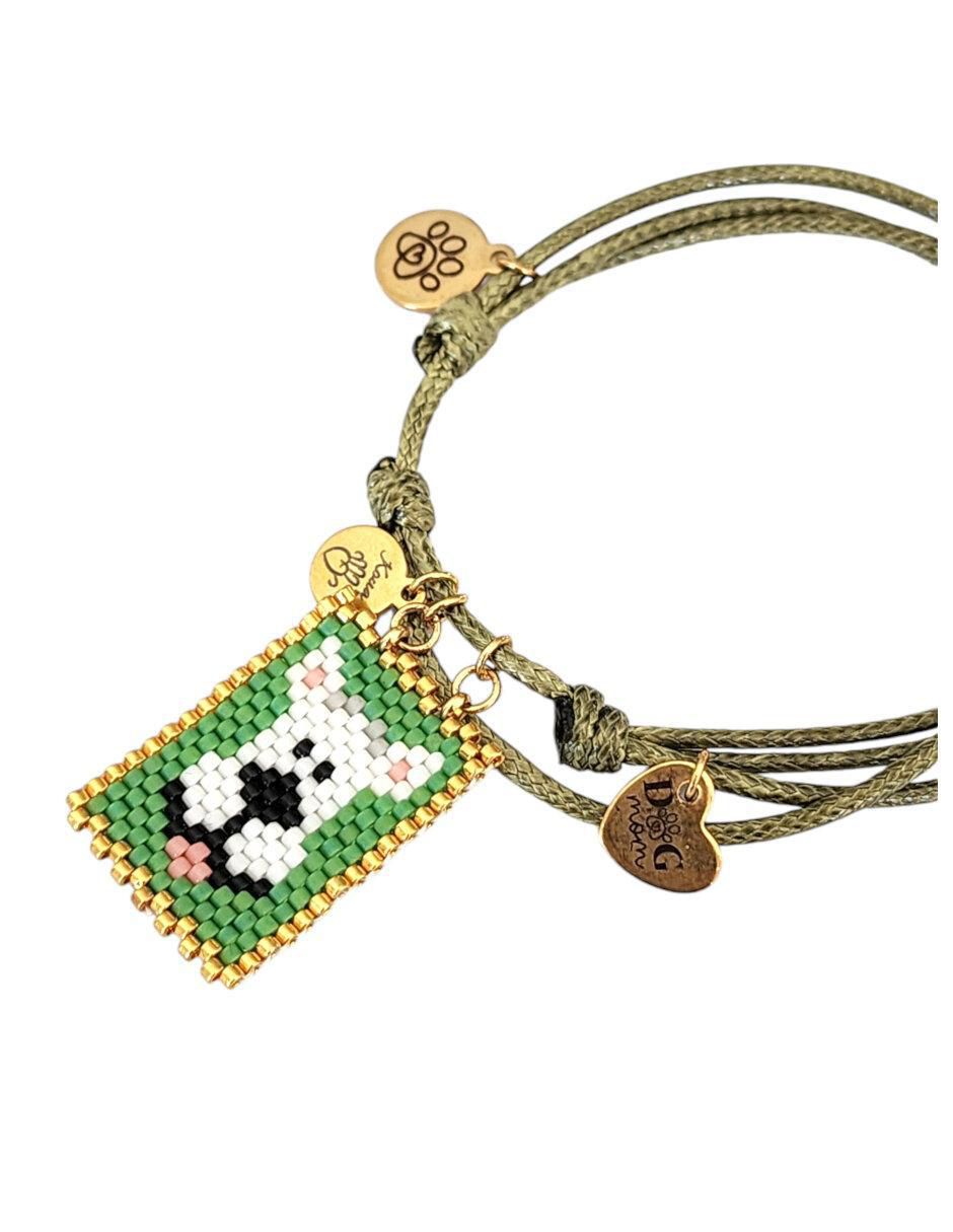 Pulsera koua itz "de" cuerda sin kilataje sin familia o colección "con acabado" pavé
