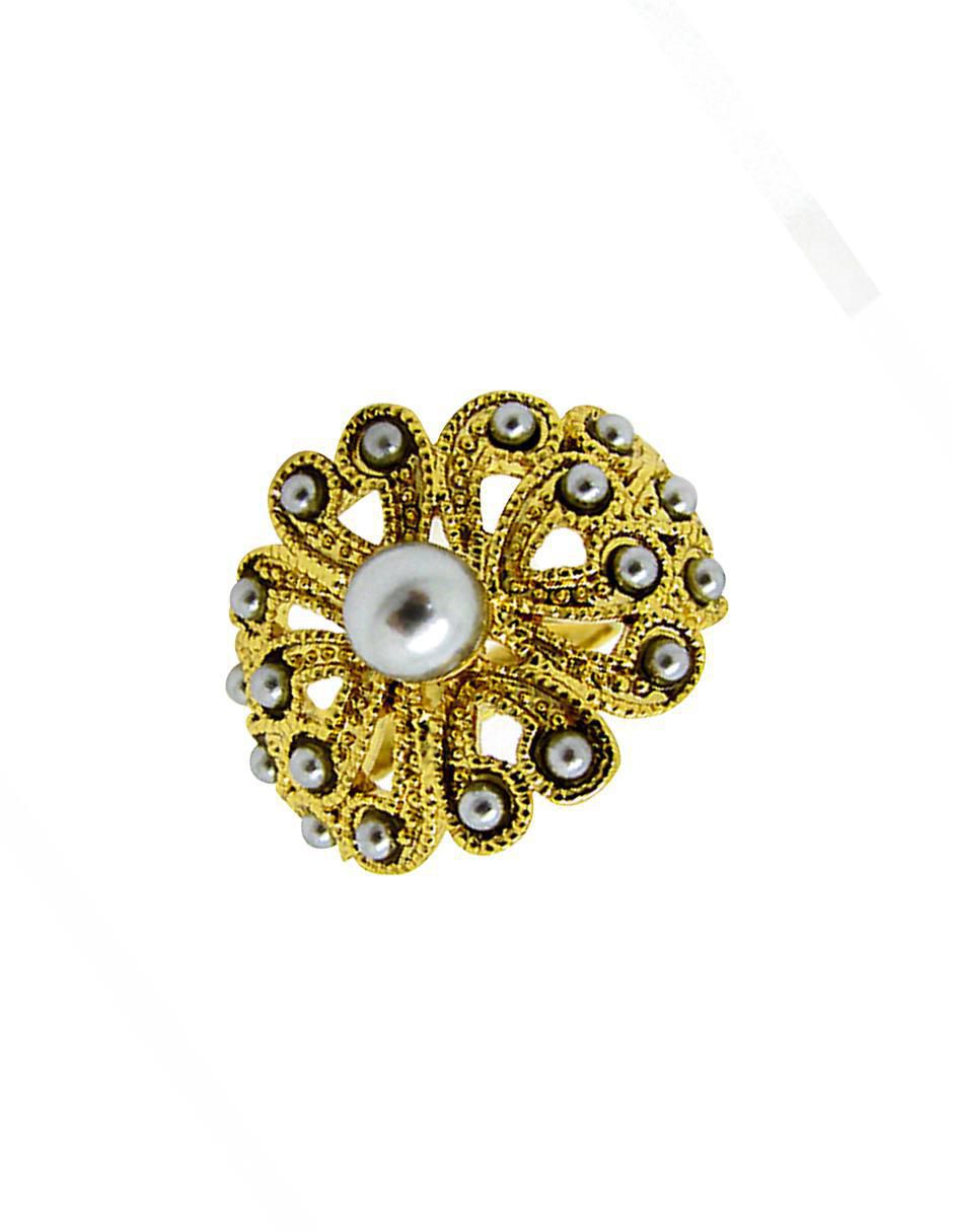 Anillo Elegance con acabado baño de oro 2