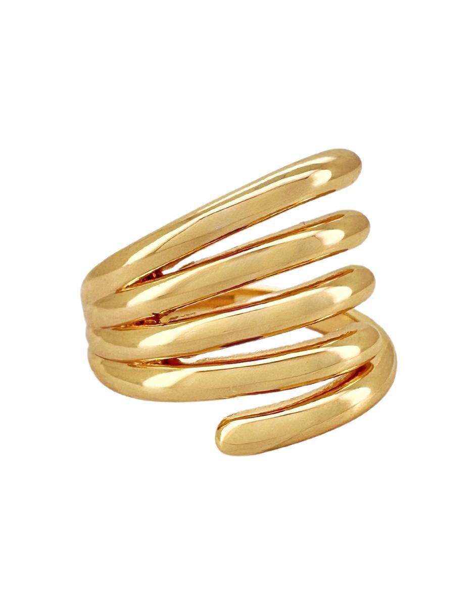 Anillo Garra con acabado baño de oro 1