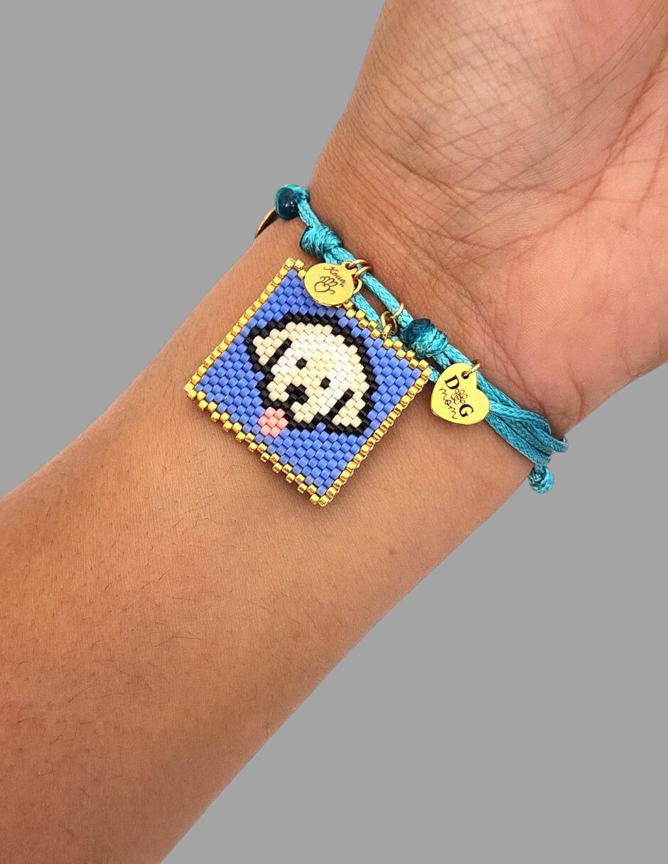 Pulsera koua itz "de" cuerda sin kilataje sin familia o colección "con acabado" brillante
