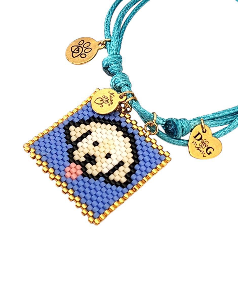 Pulsera koua itz "de" cuerda sin kilataje sin familia o colección "con acabado" brillante