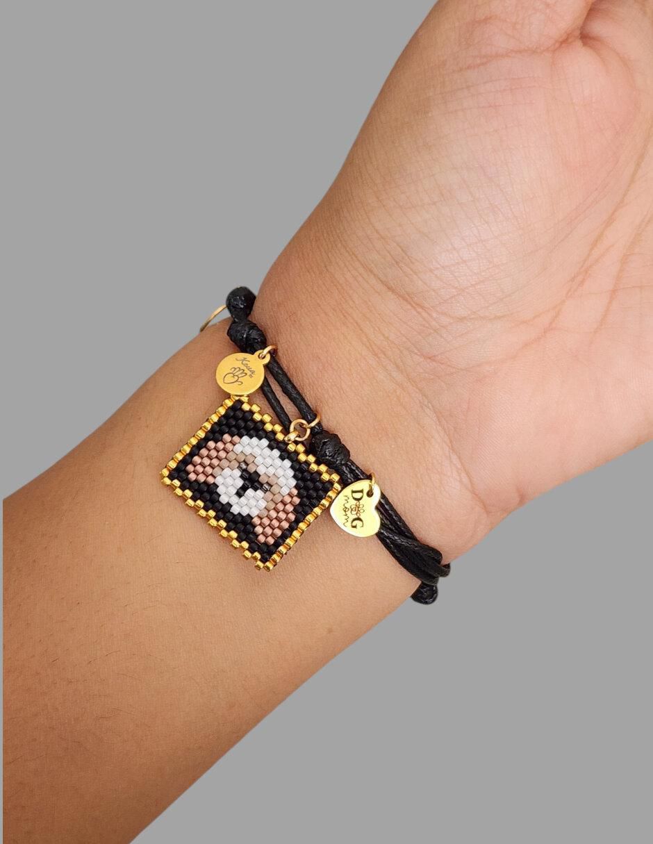 Pulsera koua itz "de" cuerda sin kilataje sin familia o colección "con acabado" brillante