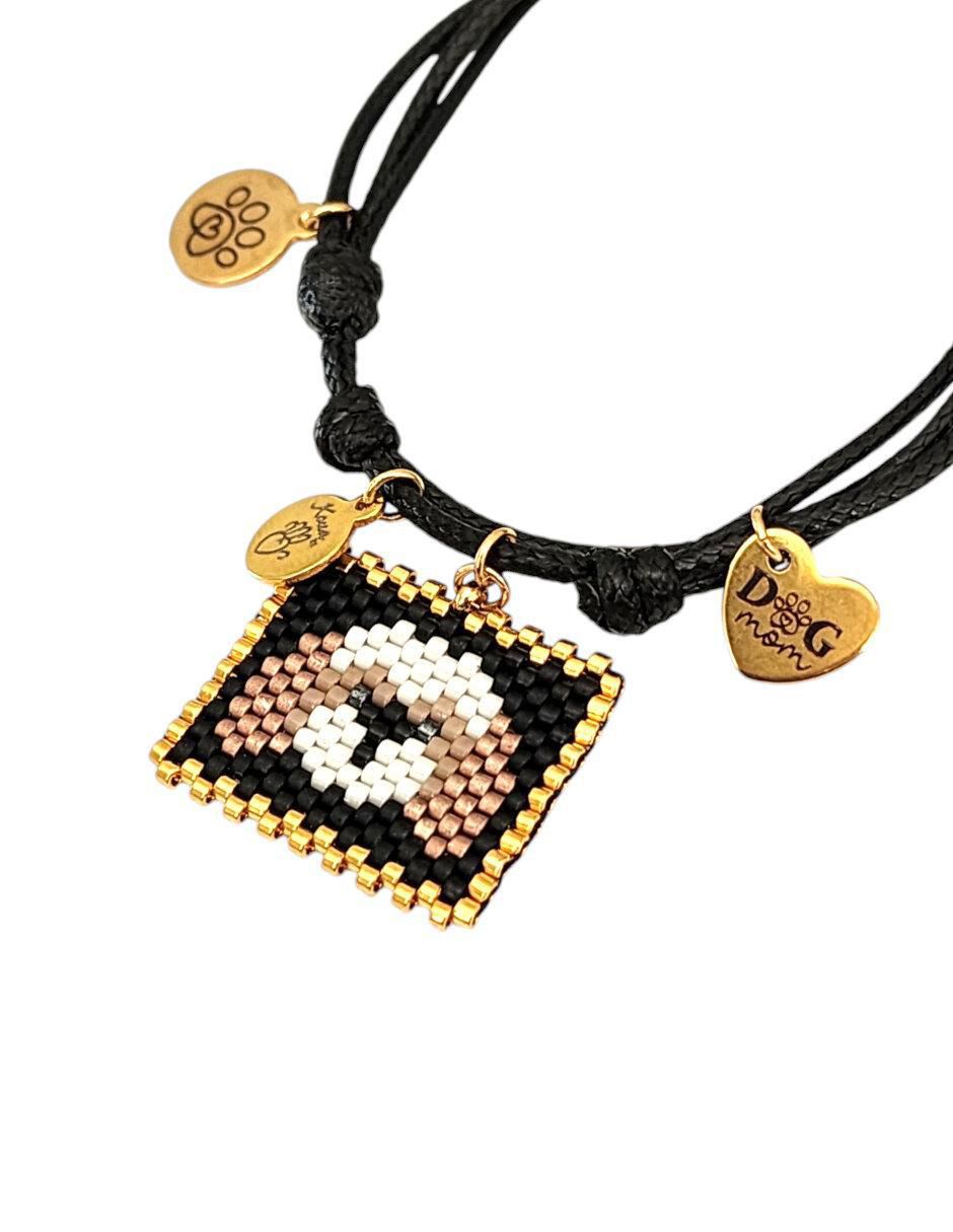 Pulsera koua itz "de" cuerda sin kilataje sin familia o colección "con acabado" brillante