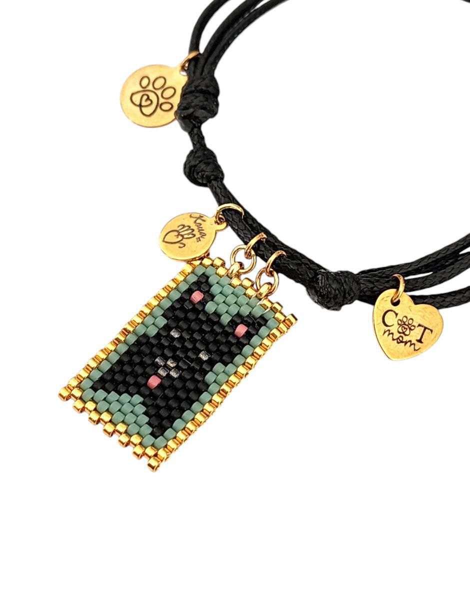 Pulsera koua itz "de" cuerda sin kilataje sin familia o colección "con acabado" brillante