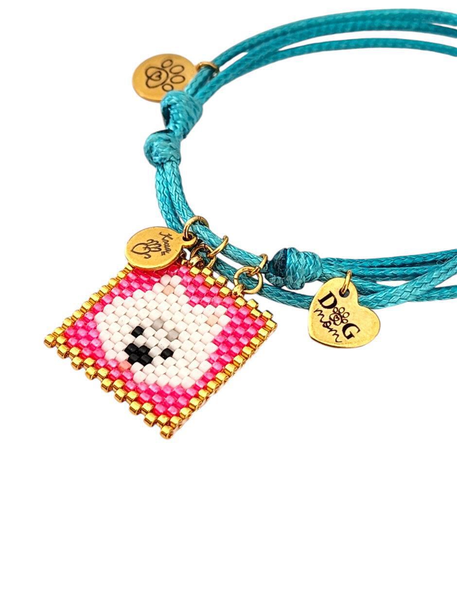Pulsera koua itz "de" cuerda sin kilataje sin familia o colección "con acabado" brillante
