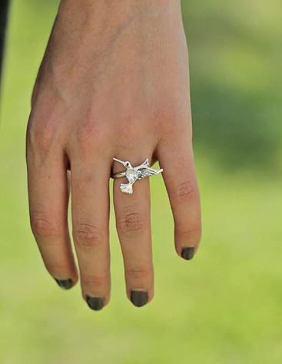 Anillo de colibrí cristal 2