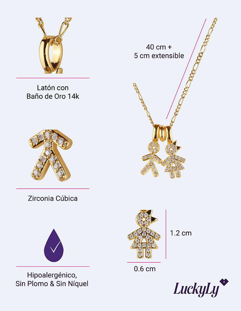 Collar de niño Darcy de baño de oro 14 K 6