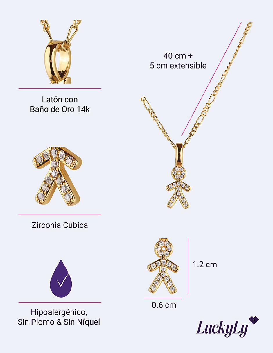 Collar de niño Darcy de baño de oro 14 K 6
