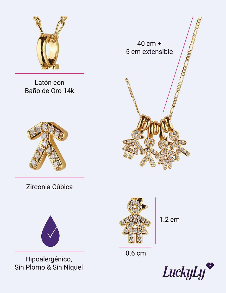 Collar de niño Darcy de baño de oro 14 K 6