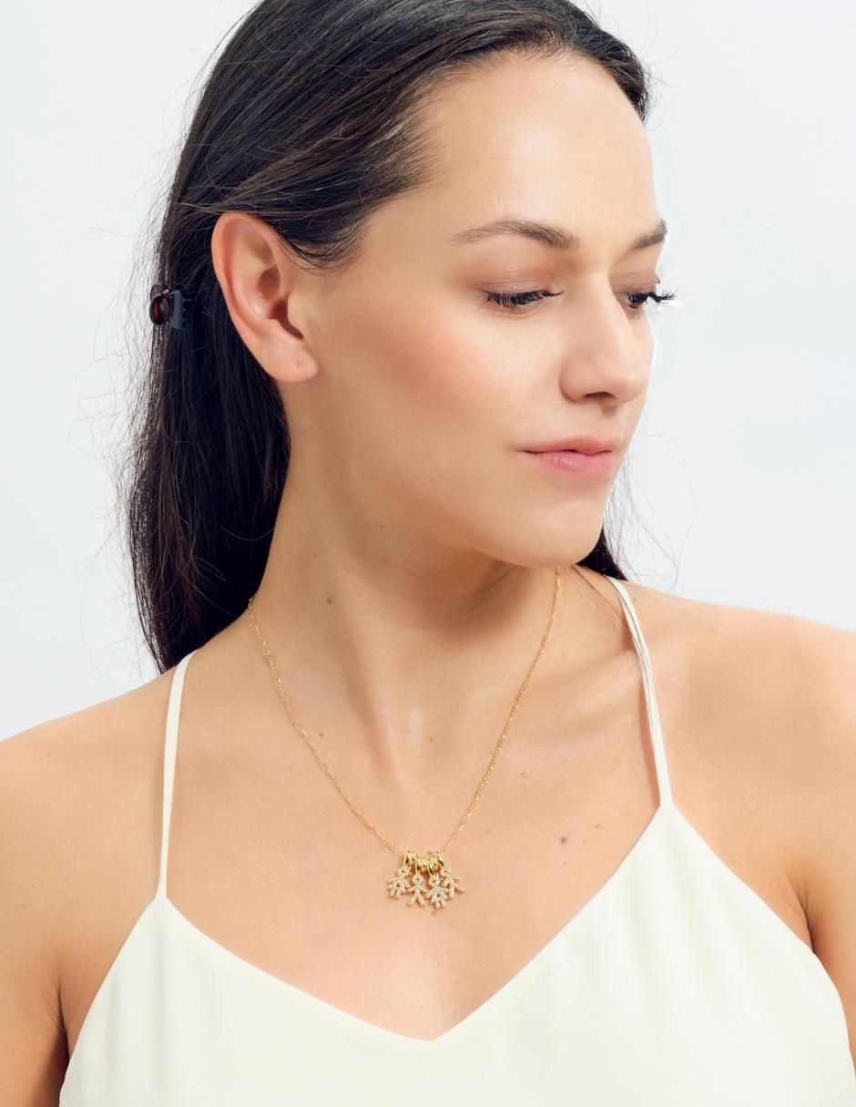 Collar de niño Darcy de baño de oro 14 K 4
