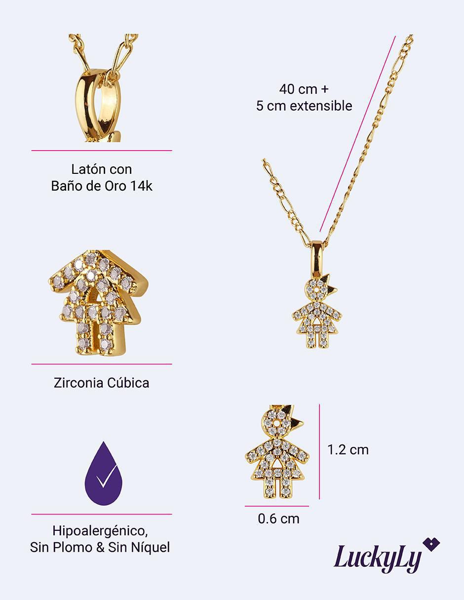 Collar de niña Darcy de baño de oro 14 K 6